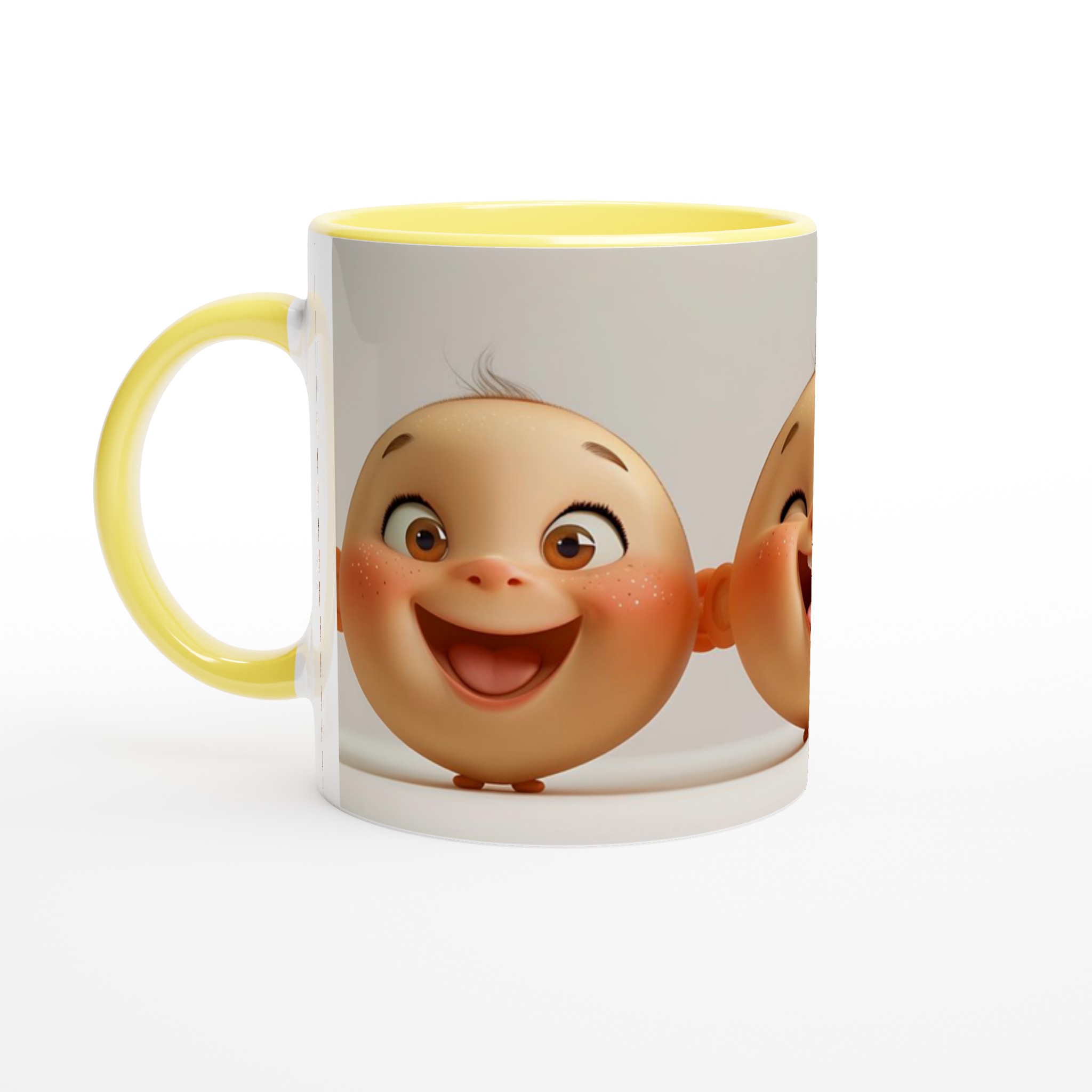 Glad Bebis Mugg - Keramisk Kopp med Charmigt Ansikte och Personliga Färgalternativ 3 ffd57066-d6c5-49ee-ad55-8878f3bc330d