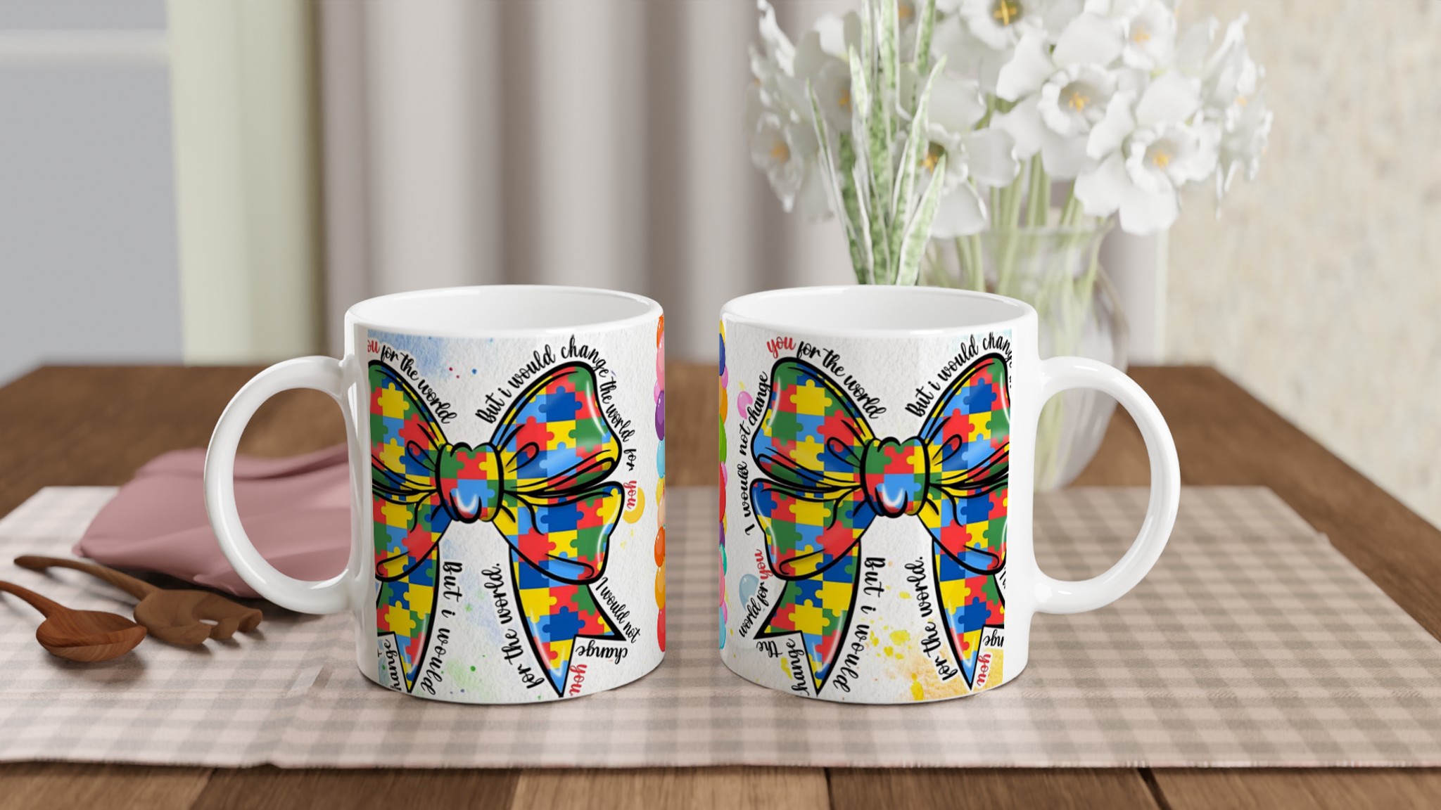 Vit 11oz Keramisk Mugg med Färgstark Pusselrosett – Välj Din Favoritfärg 10 ffe6d076-81cd-41d8-a6bc-0cfadcfbafc5