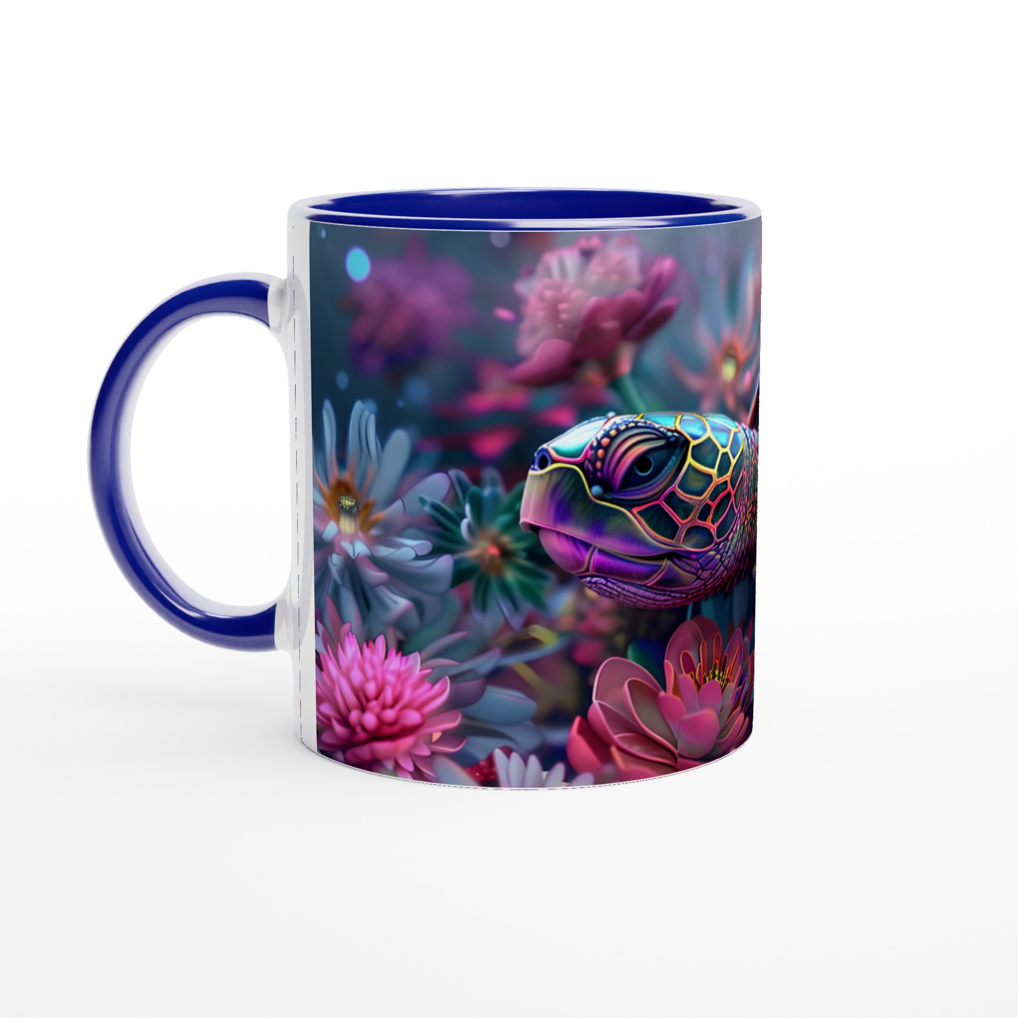 Färgsprakande Havssköldpadda 11oz Keramisk Mugg – Konstfull Design i Levande Nyanser 2 ffe84970-d420-455c-a38e-f54a4d3612ee