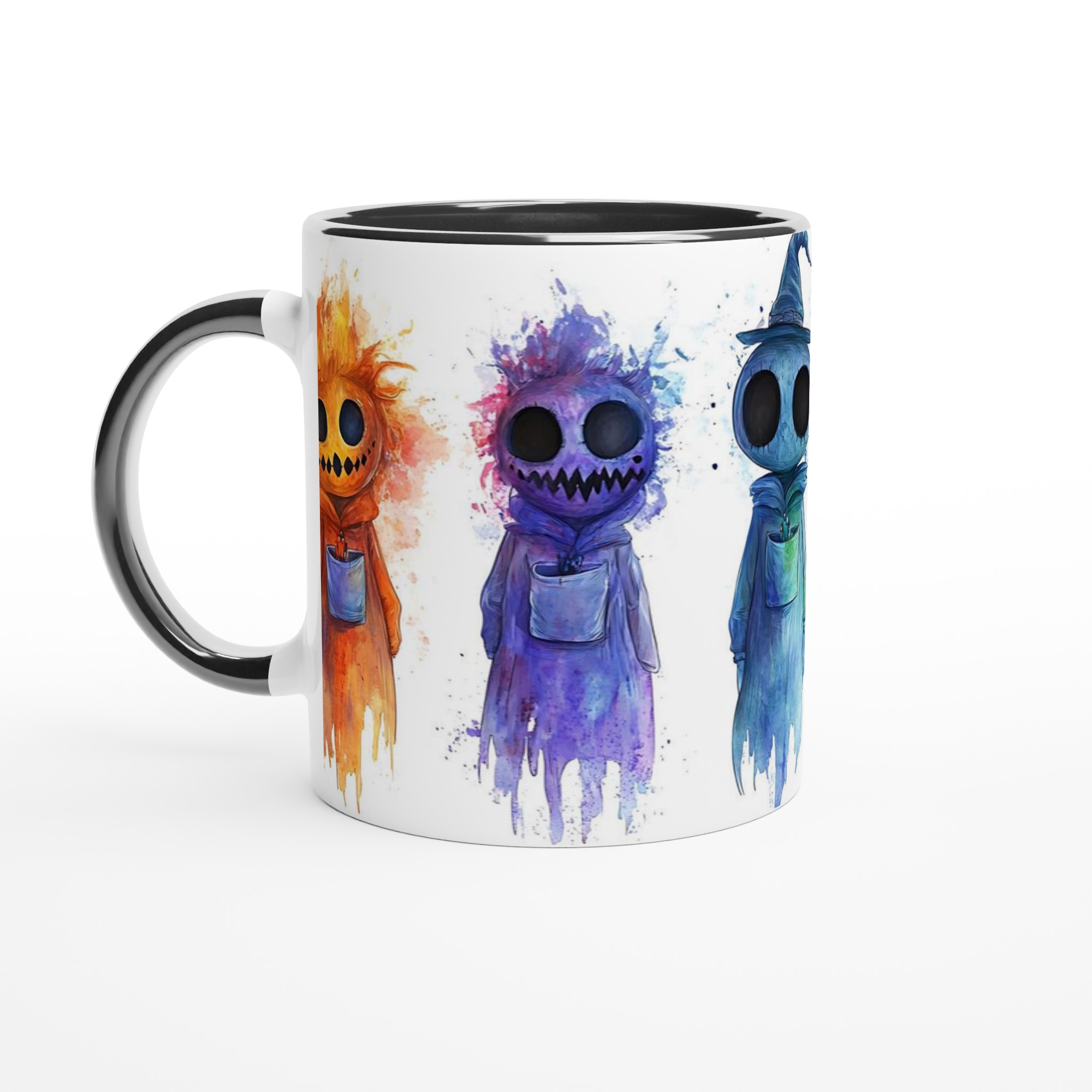 Färgglada Halloween-vänner: Unik 11 oz Keramisk Mugg för Skrämmande Kul i Alla Regnbågens Färger 4 ffef6f32-a9e1-434b-ad8a-3d1bc7ee7209