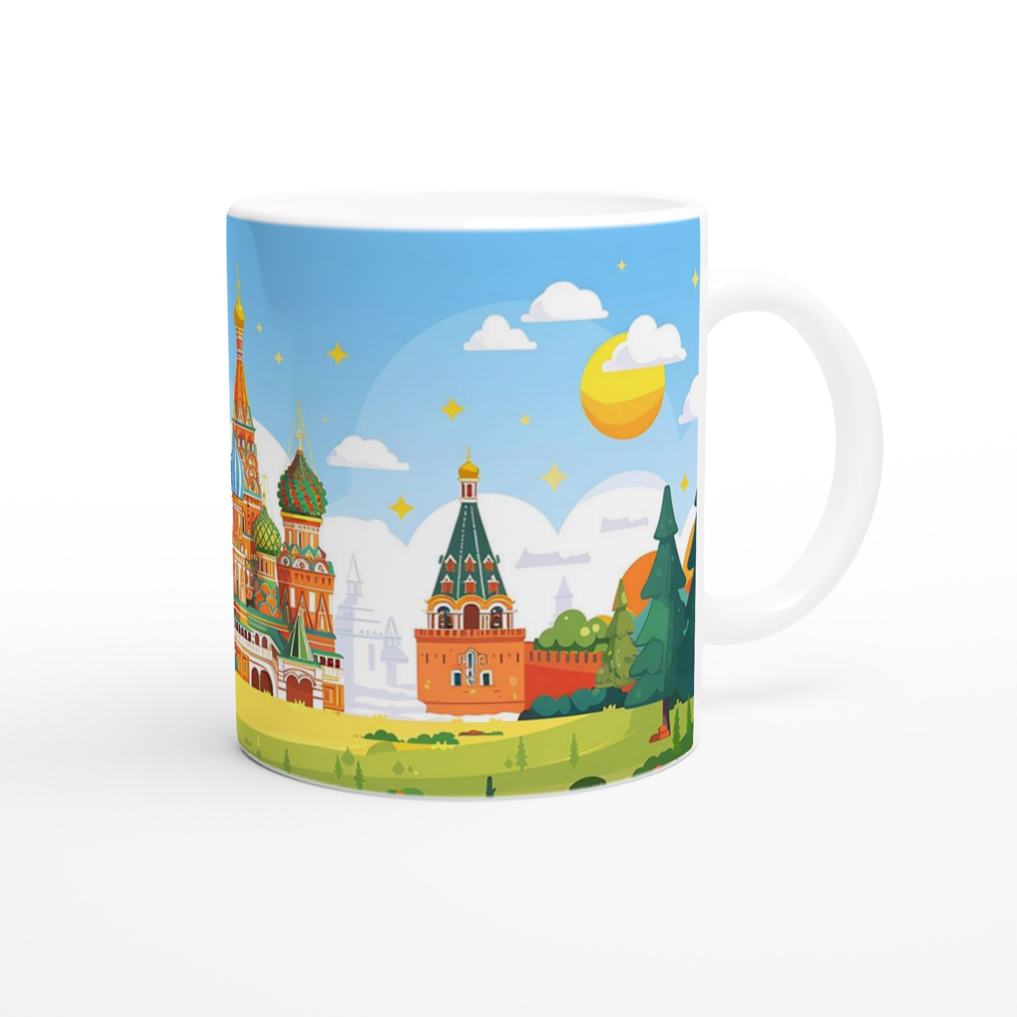 Moscow's St. Basil's Cathedral Mug – Vibrant Russia Landmark Art, Choose Your Color 9 fff210c0-842c-4572-92cb-f96b468ecf34